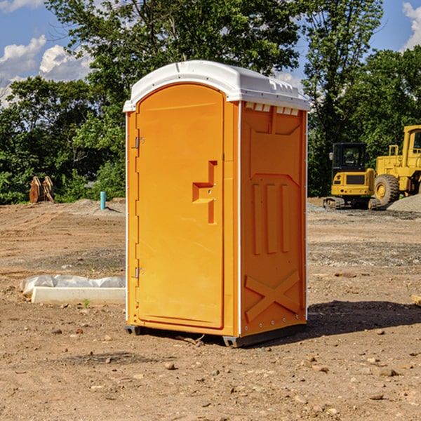 how often are the portable restrooms cleaned and serviced during a rental period in Meade County Kentucky